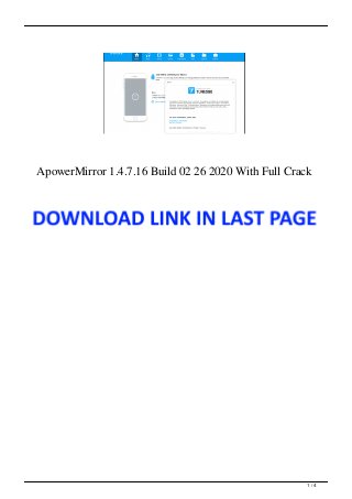 Apowermirror 1 4 7 16 Build 02 26 2020 With Full Crack