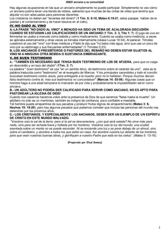 Apoyo biblico conciso para seleccionar ancianos en la iglesia de cristo ...