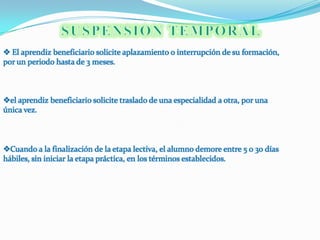 Información Generalencuentra la reglamentación que da origen a los Apoyos de Sostenimiento al igual que su operación. tiene el procedimiento para llevar a cabo la Administración del programa desde que se abre la Convocatoria hasta que se realizan los desembolsos y se reportan novedades. en Acceso al Sistema de Administración de Apoyos, encuentra un link que lo lleva al aplicativo de Administración de Apoyos de Sostenimiento para Aprendices
