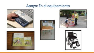 Apoyo: En el equipamiento
 