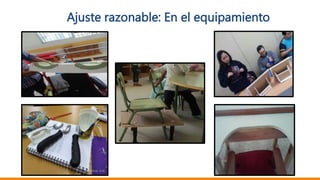 Ajuste razonable: En el equipamiento
 