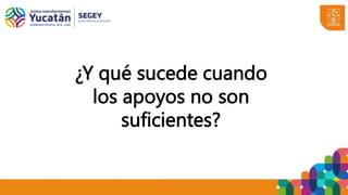 ¿Y qué sucede cuando
los apoyos no son
suficientes?
 
