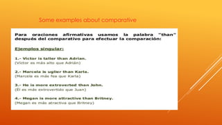 Some examples about comparative 
 