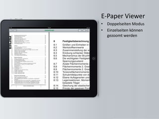 E-Paper ViewerDoppelseiten ModusEinzelseiten können gezoomt werden