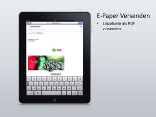 E-Paper VersendenEinzelseite als PDF versenden