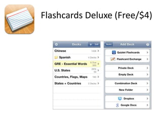 Flashcards Deluxe (Free/$4)
 