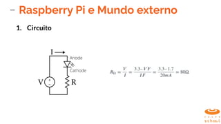 Raspberry Pi e Mundo externo
1. Circuito
 