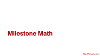 Milestone Math
http://kimcaise.com
 