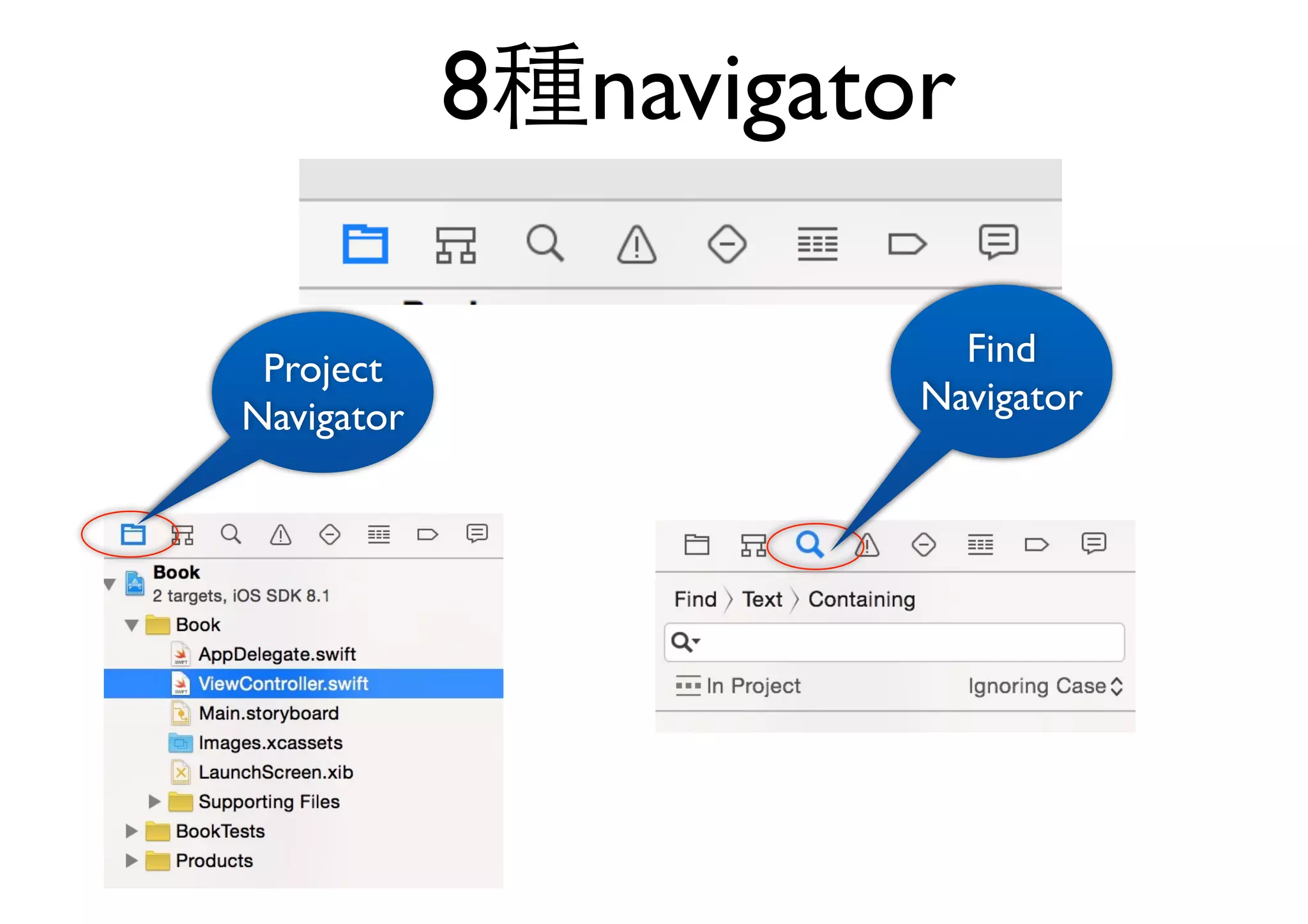 8種navigator
Find
Navigator
Project
Navigator
 