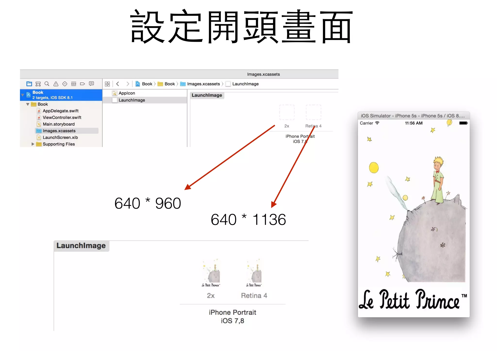 設定開頭畫⾯面
640 * 960
640 * 1136
 