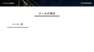 UI Flowsの表記1 
メール一覧 
メールの場合 
 