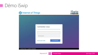 tech.days 2015#mstechdaysKeynote IoT
 