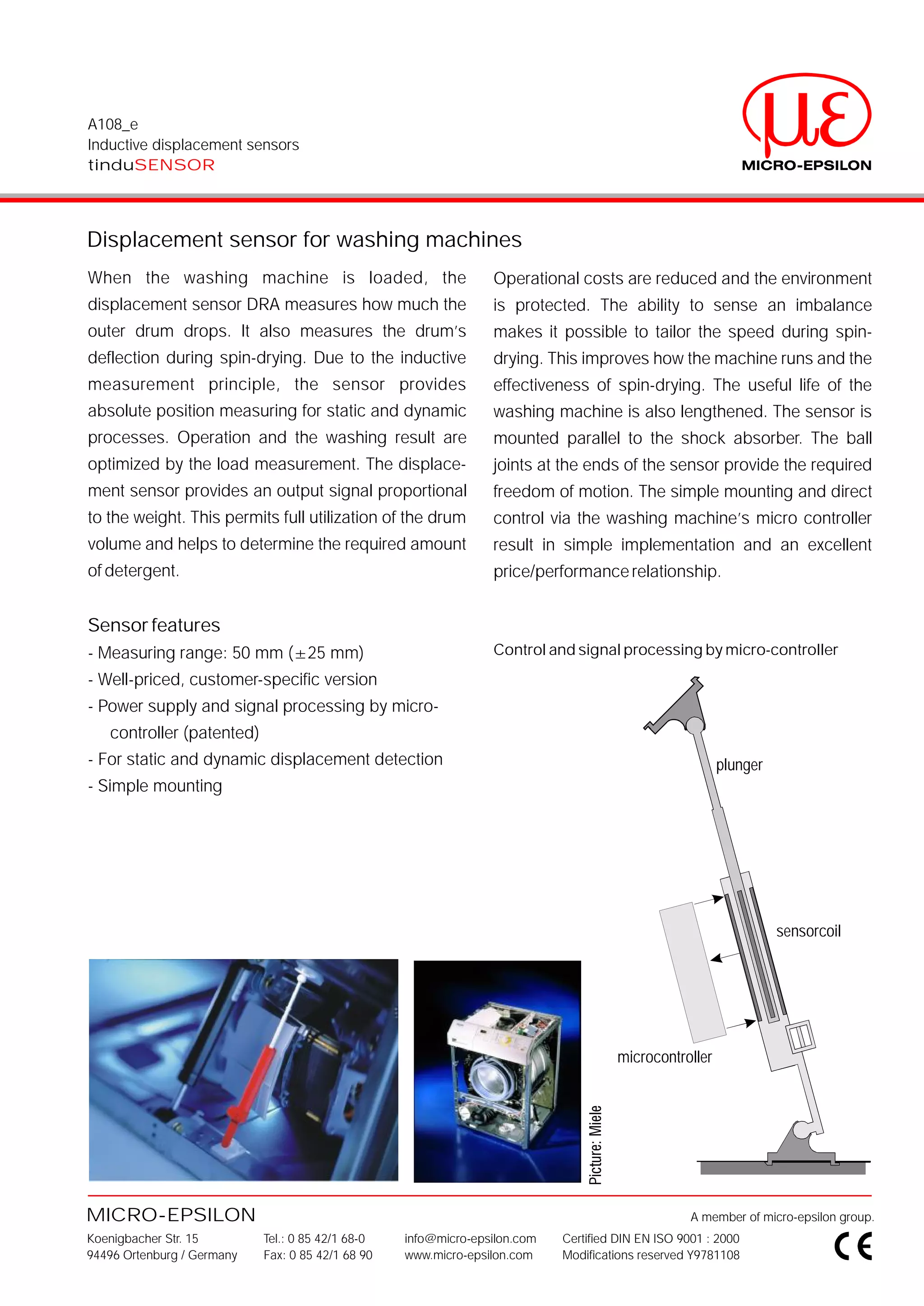 App108 en displacement-sensor-washing-machines | PDF