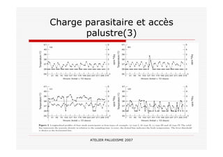 ATELIER PALUDISME 2007
Charge parasitaire et accès
palustre(3)
 