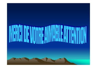 Le devenir de l'infection palustre