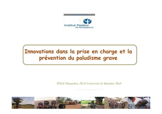 Innovations dans la prise en charge et la
     prévention du paludisme grave



            WELE Mamadou, Ph.D Université de Bamako/ Mali

                        Atelier Paludisme 2011
 