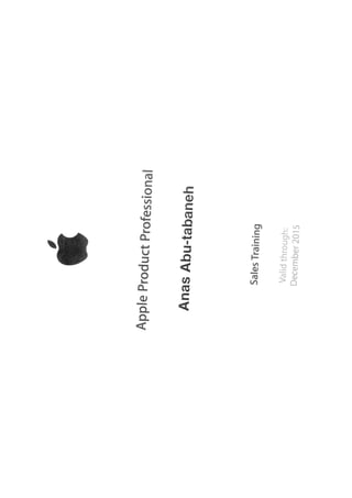 APPLE PRODUCT PROFESSIONAL 2015