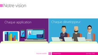 tech.days 2015#mstechdays
Chaque application Chaque développeur
Keynote mobilité
 