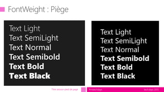 tech.days 2015#mstechdaysTitre session pied de page
 
