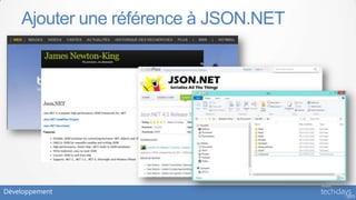 Ajouter une référence à JSON.NET




Développement
 