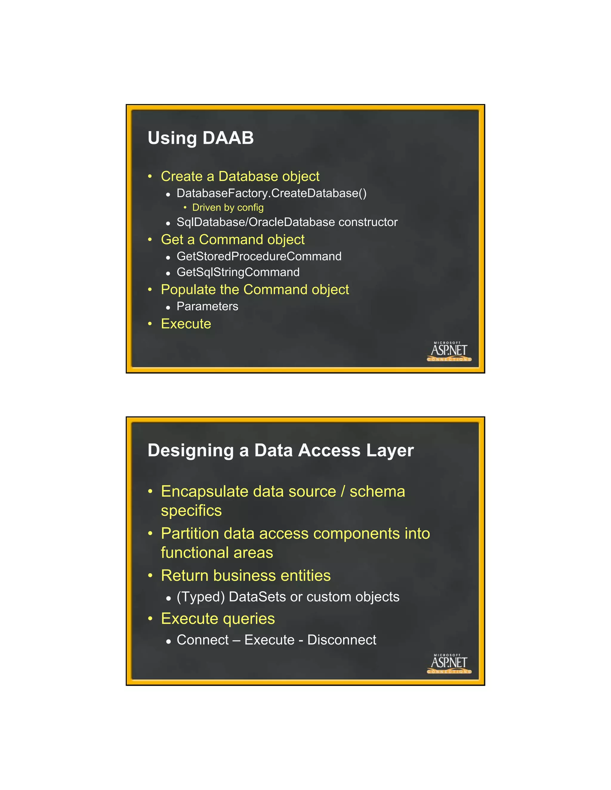 App301 Implement a Data Access Layer with Ent Lib