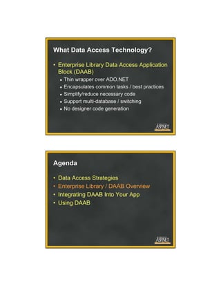 App301 Implement a Data Access Layer with Ent Lib | PPT