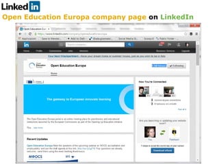Open Education Europa company page on LinkedIn
 