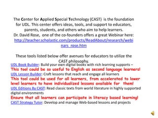 Affective NetworkThis network represents how learners are motivated, engaged, excited or interested about what they are learning. Providing creative options for lessons and assessments helps students demonstrate mastery in nontraditional ways.