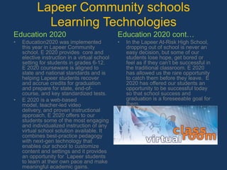 CPS lessons can take a variety of forms. questions can be prepared in the CPS program itself, be associated with pictures or PowerPoint slides or imported from the Exam View Assessment Suite. Once the class has been created and students entered, lessons can be associated with the class and administered at any time.CPS e-Instruction cont…The item analysis report gives the teacher a view of the distribution of answers from the entire class indicating the correct answer for each and displaying, if selected, the standards reflected in the question.Another option available for review lessons are the “team activities.” Questions from any lesson can adapted for a “Jeopardy”- like quiz game.