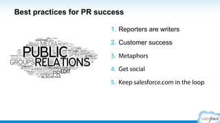 Create awareness and demand at events
Build your events strategy
Don t miss Salesforce events
 