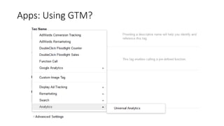 Apps: Using GTM?
 