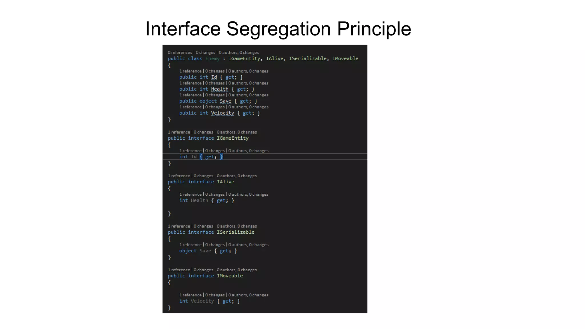 Interface Segregation Principle