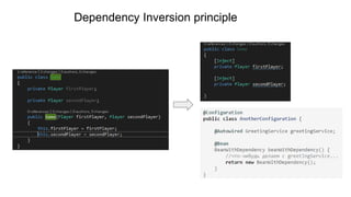Dependency Inversion principle
 