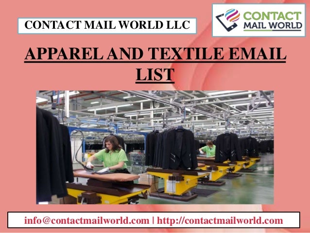 Apparel And Textile Email List