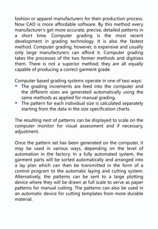 Apparel CAD and Grading Learning Diary | PDF