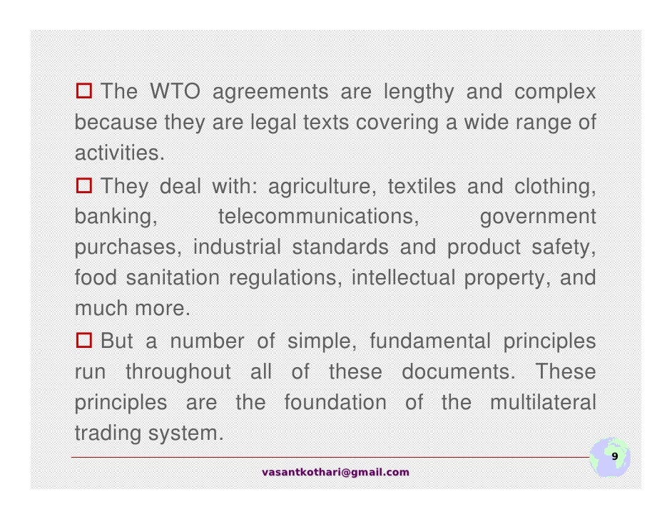 Fundamental principles of wto trading system