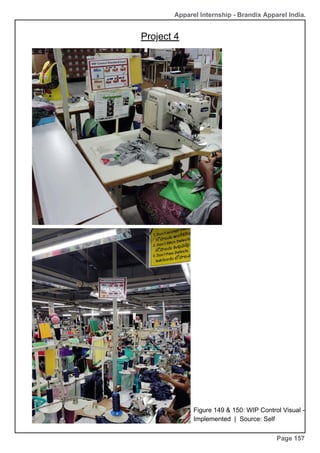 Apparel Internship - Brandix Apparel India.
Page 157
Figure 149 & 150: WIP Control Visual -
Implemented | Source: Self
Project 4
 
