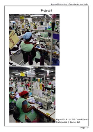 Apparel Internship - Brandix Apparel India.
Page 158
Figure 151 & 152: WIP Control Visual -
Implemented | Source: Self
Project 4
 