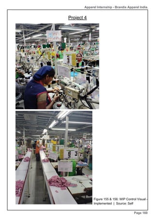 Apparel Internship - Brandix Apparel India.
Page 160
Figure 155 & 156: WIP Control Visual -
Implemented | Source: Self
Project 4
 