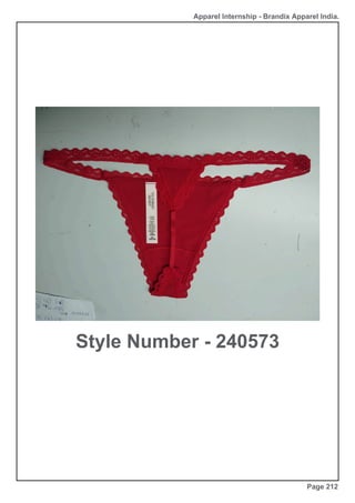Apparel Internship - Brandix Apparel India.
Style Number - 240573
Page 212
 
