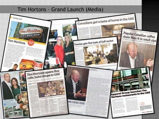 Tim Hortons – Grand Launch (Media)
 