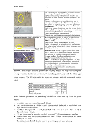 Thread Wash Defect Apparel production process | PDF