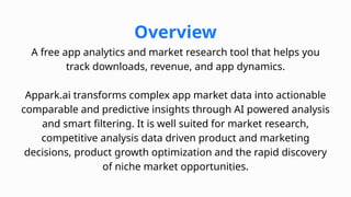 Free app market analytics for growth and competition insights - Appark ...