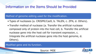 Moe Editor Japanese Regulatory Policy of Genome Editing Technology | PPTX