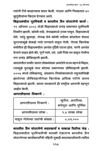 117
AmnÎmrda _mV - BJS Mr gmW
Ë`m§Zr Q>|nmo H$mT>Ê`mg _XV Ho$br. nmD$g Am{U {MIbmV 40
Hw$Qw>§~r`m§Zm {H$Q²>g XoÊ`mV Ambo.
{~hma_Yrb nyapñWVr d ^maVr` O¡Z g§KQ>ZoMo H$m`© :{~hma_Yrb nyapñWVr d ^maVr` O¡Z g§KQ>ZoMo H$m`© :{~hma_Yrb nyapñWVr d ^maVr` O¡Z g§KQ>ZoMo H$m`© :{~hma_Yrb nyapñWVr d ^maVr` O¡Z g§KQ>ZoMo H$m`© :{~hma_Yrb nyapñWVr d ^maVr` O¡Z g§KQ>ZoMo H$m`© :
19 Am°JñQ> 2008 amoOr {~hma_Ü`o àM§S> à_mUmV nyapñWVr
{Z_m©U Pmbr. H$mogr ZXr, Zonmi_Ü`o CJ_ nmdyZ, {~hma_Ü`o
`oVo. na§Vw Hw$emhm, Zonmi `oWo H$mogr ZXrda ~m§Ybobm ~§Ymam
w$Q>ë`m_wio eoH$S>mo Jmdo nmÊ`mZo dmhÿZ Jobr. Joë`m {H$Ë`oH$
dfm©Vrb hr {~hma_Yrb AË`§V XþX£dr KQ>Zm hmo`. nmUr AË`§V
doJmZo dmhV hmoVo H$s, nyU© Jmdo, Kao, C^r {nHo$ Va dmhÿZ JobrM
nU àM§S> Or{dVhmZr Pmbr.
^maVmVrbgdm©VOmñVbmoH$g§»`mAgboboamÁ`åhUOo{~hma,
Ë`m_wio nwam_wio $ma _moR>çm à_mUmda Or{dVhmZr Pmbr.
2004 _Ü`o V{_iZmSy>, A§X_mZ-{ZH$mo~ma_Ü`o ËgwZm_rdoir
Pmboë`m Or{dVhmZrnojm {H$Ë`oH$ A{YH$ nQ>rZo OmñV
{~hma_Ü`o Pmbr. ^maV gaH$maZo hr amï´>r` AmnËVr åhUyZ
Omhra Ho$br.
AmnËVrJ«ñV {R>H$mUo :AmnËVrJ«ñV {R>H$mUo :AmnËVrJ«ñV {R>H$mUo :AmnËVrJ«ñV {R>H$mUo :AmnËVrJ«ñV {R>H$mUo :
^maVr` O¡Z g§KQ>ZoMo _^maVr` O¡Z g§KQ>ZoMo _^maVr` O¡Z g§KQ>ZoMo _^maVr` O¡Z g§KQ>ZoMo _^maVr` O¡Z g§KQ>ZoMo _XVH$m`© d gH$mi [abr$ §$S> :XVH$m`© d gH$mi [abr$ §$S> :XVH$m`© d gH$mi [abr$ §$S> :XVH$m`© d gH$mi [abr$ §$S> :XVH$m`© d gH$mi [abr$ §$S> :
{~hma_Yrb nyapñWVrMr ~mV_r EoH$VmM ^maVr` O¡Z
g§KQ>ZoÀ`m H$m`©H$Ë`mªMr n{hbr VwH$S>r _XVH$m`m©gmR>r Ëd[aV
:oUm$H>R{Vñ«JrVËnmA
,m`a[maA,b¡mnwg
m`©Z{wnU{mAmawnoY_
:$HombVñ«JrVËnmA $HombImb4.1
:m`»§grM§maKm`ëoboJZÿhmd 000,52,2
 