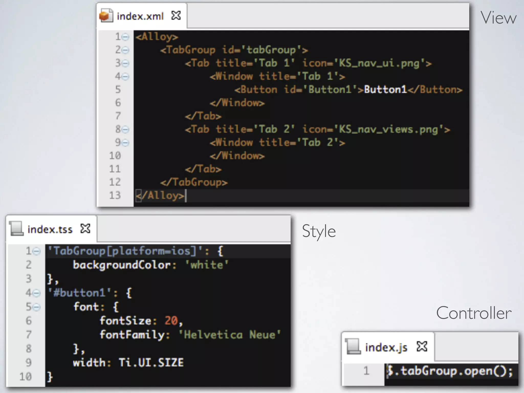 View
Style
Controller
 