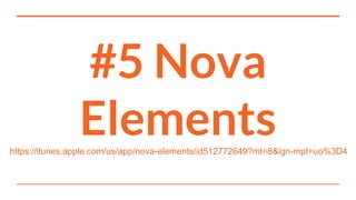 #5 Nova
Elementshttps://itunes.apple.com/us/app/nova-elements/id512772649?mt=8&ign-mpt=uo%3D4
 