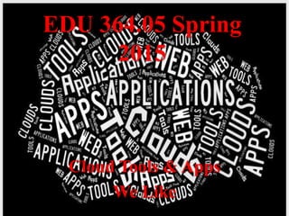 EDU 364.05 Spring
2015
Cloud Tools & Apps
We Like
 