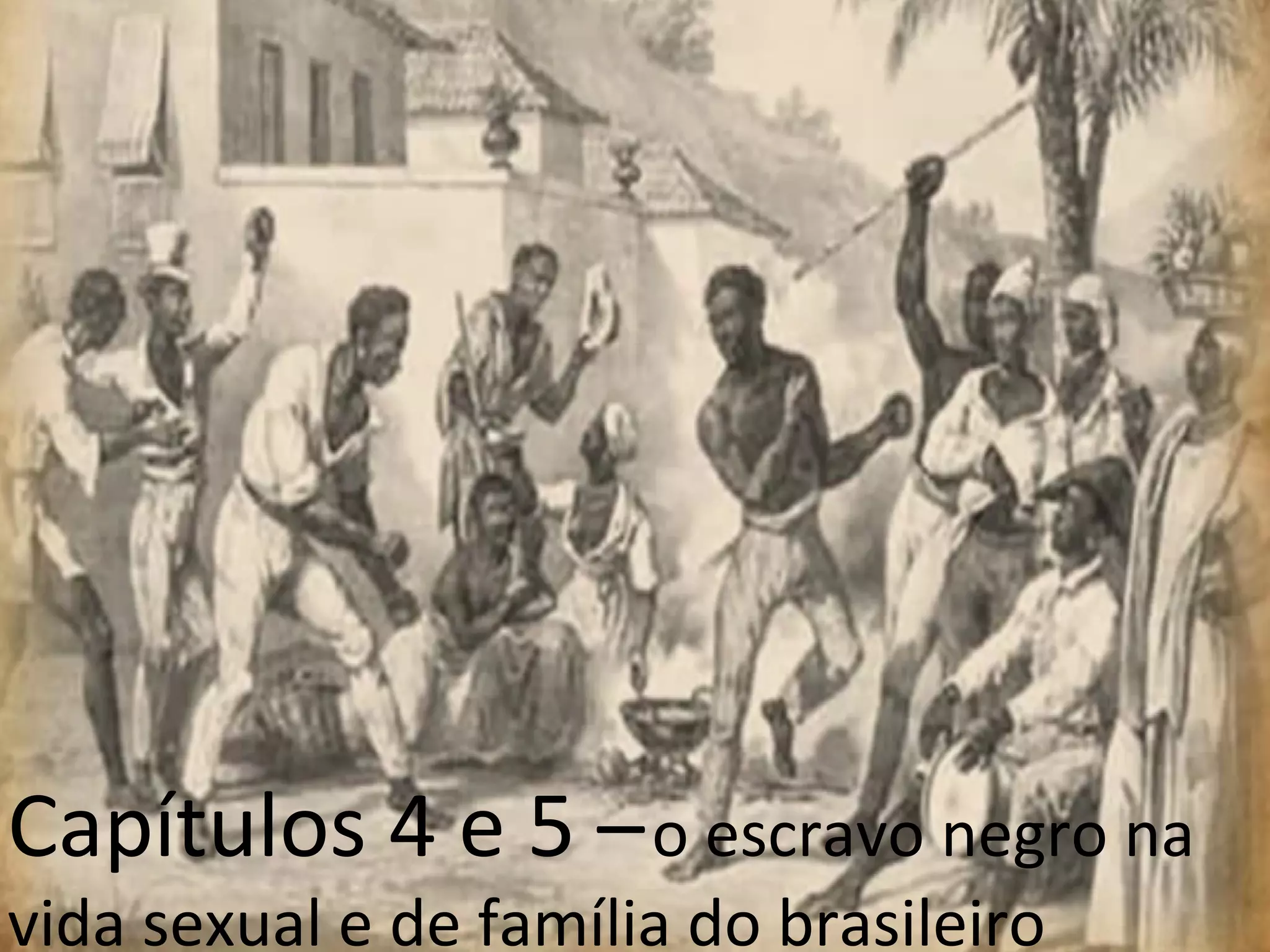 Capítulos 4 e 5 –   o escravo negro na vida sexual e de família do brasileiro 