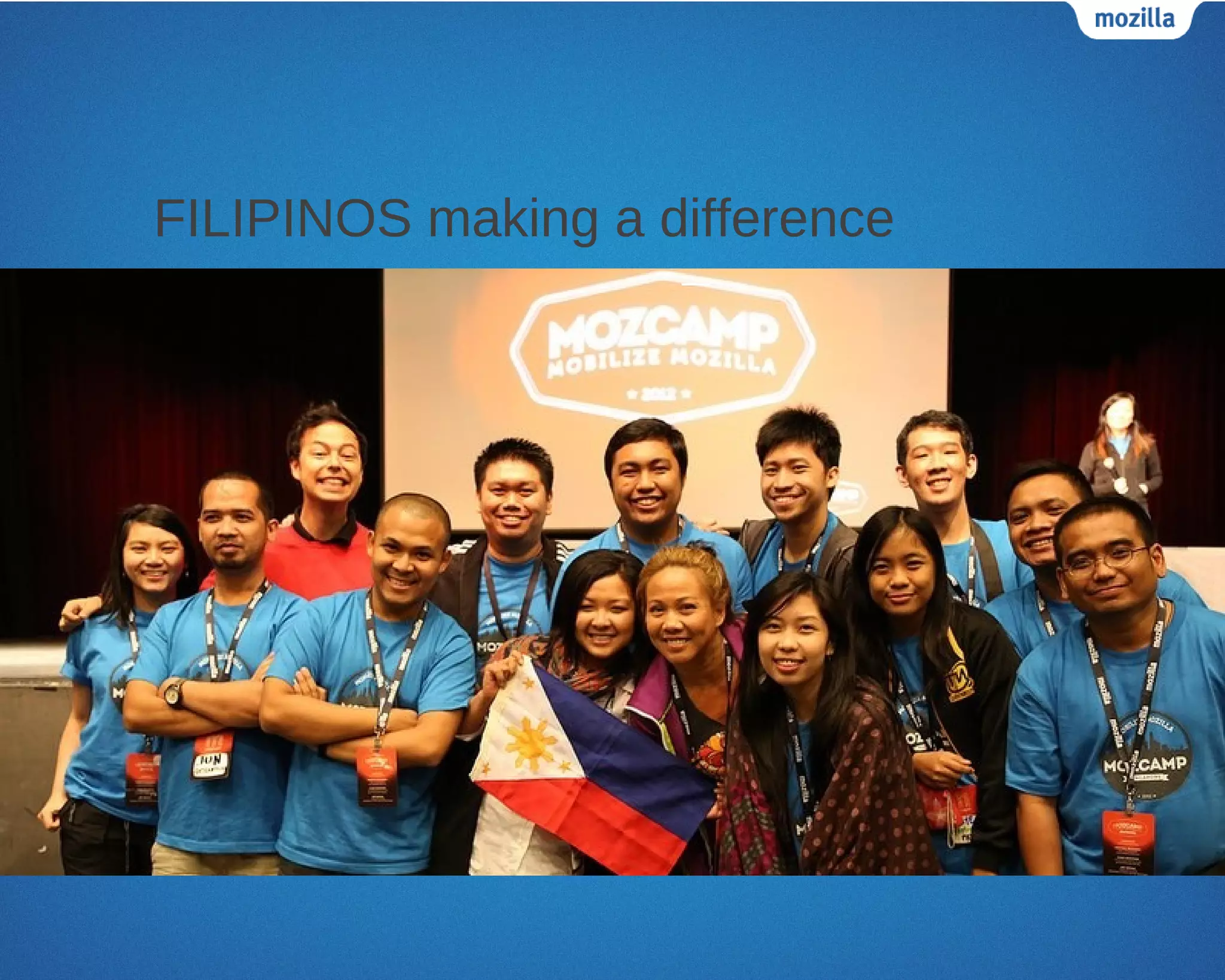 FILIPINOS making a difference
                    –
 